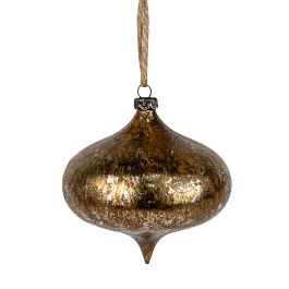 Украшение подвесное Луковица 10 см Азалия Антик золотое