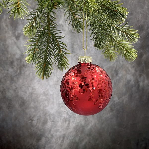 Шар стеклянный 7 см House of Seasons красный 