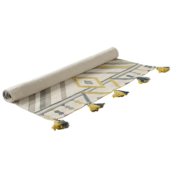 Ковер из хлопка с узором и кисточками Tkano Ethnic 200 x 300 см
