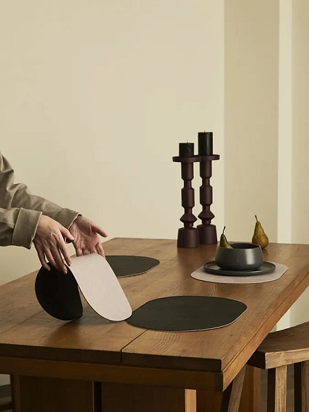 Набор салфеток сервировочных 4шт Pool, 30х45 см, черный светло-серый