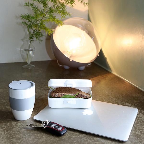 Термокружка Aroma To Go 400 мл бело-зелёная