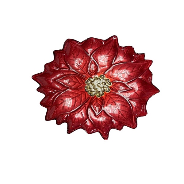 Блюдо 31 см ПУАНСЕТТИЯ, красный