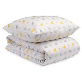 Комплект постельного белья из сатина с принтом Dinosauria World 100 х 120 см Tkano Tiny World