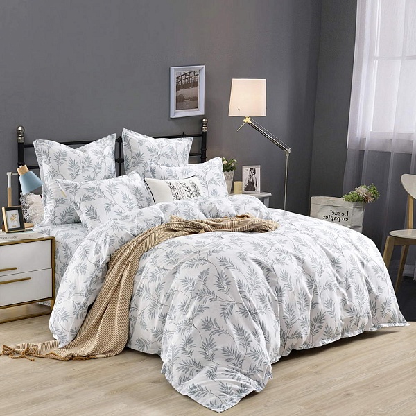 КПБ сатин Евро 4н Бетти голубой