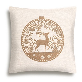 Подушка 45 х 45 см Le Gobelin Нидерланды Олень бежевая/белая