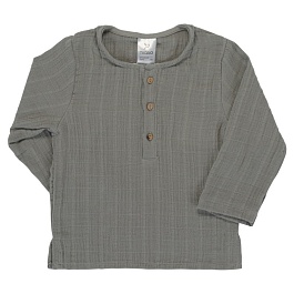 Рубашка из хлопкового муслина 4-5 Y Tkano Essential серый