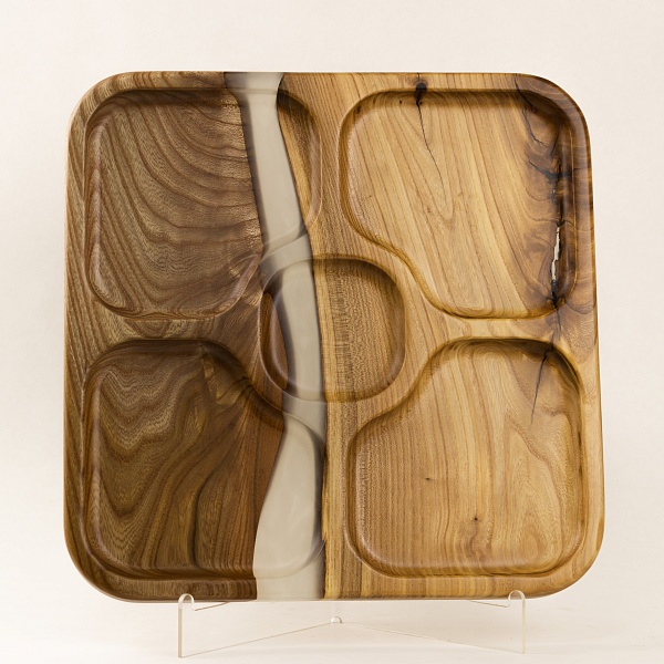 Менажница "Квадро" 35 см, жемчуг