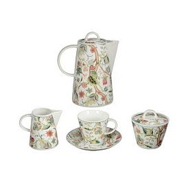 Кофейный сервиз 6 персон Thun Том лесной узор 15 предметов
