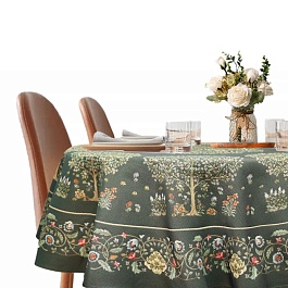 Скатерть 160 см Le Gobelin Древо Бирюза