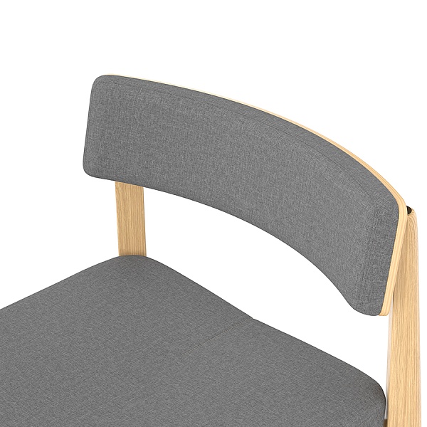 Стул барный aska, рогожка, ясень/серый