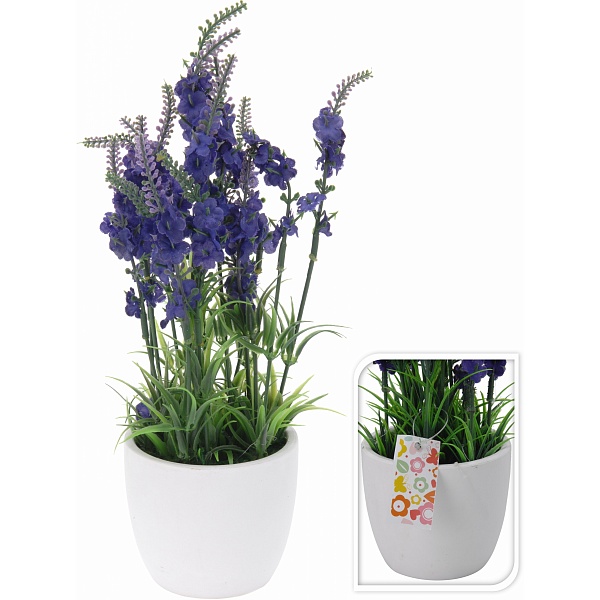 Цветок искусственный (Лаванда) в горшке