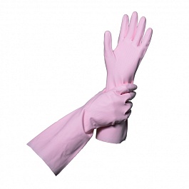 Перчатки хозяйственные Trueglove L розовый