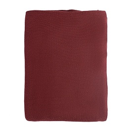 Плед вязаный из хлопка Tkano Essential 130х180 см бордовый