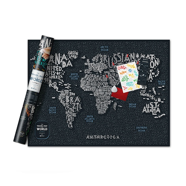 Карта Travel Map Letters World