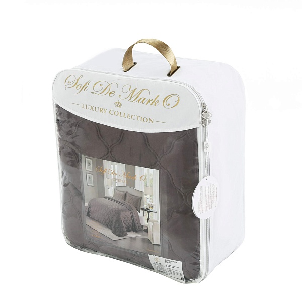 Комплект из покрывала и двух наволочек 240 х 260 см Sofi de Marko Одри шоколадный