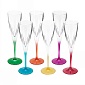 Набор бокалов для шампанского 6 штук FUSION COLOR