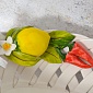 Корзина овальная с ручками 33 х 22 см Orgia Лимоны и Перец