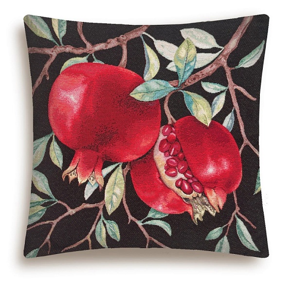 Подушка 45 х 45 см Le Gobelin Гранат тёмный фон