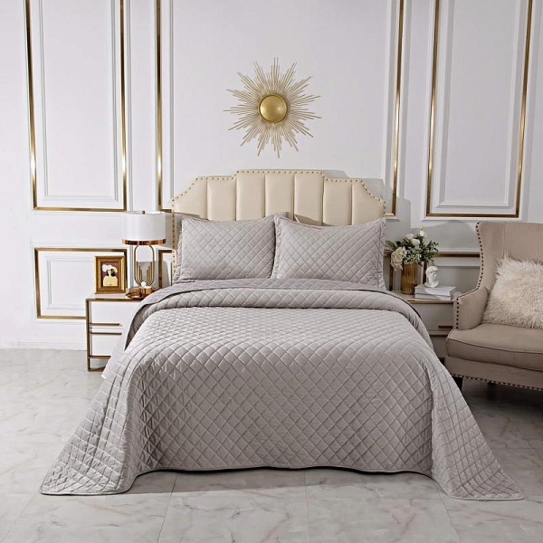 Натаниэль (св серый) Покрывало 160х220