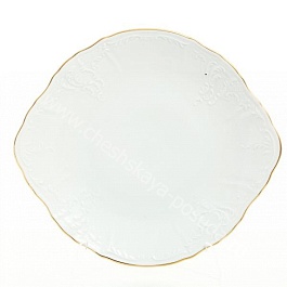 Тарелка для торта 27 см Bernadotte Белый узор