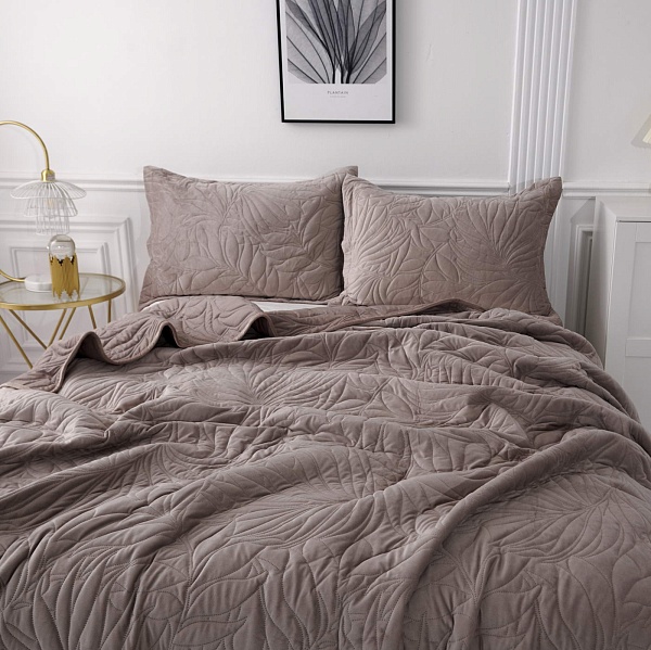 Комплект покрывало и наволочки 240 х 260 см Sofi de Marko Глория пепельно-розовый