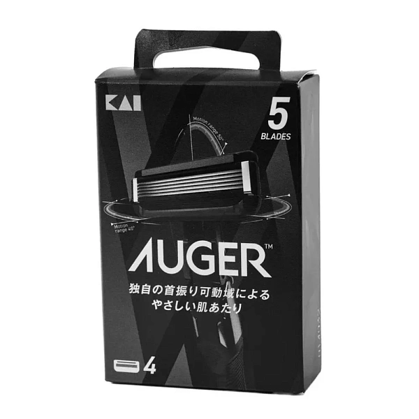 Сменные кассеты для бритвенного станка AUGER , 4 шт