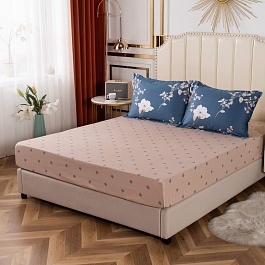 Комплект простынь и наволочка 160 х 200 см Sofi de Marko Долли синий