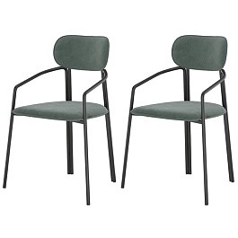 Набор стульев Latitude Ror Round 2 шт чёрный-зелёный