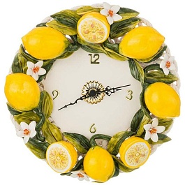 Часы настенные 26 см Orgia Лимоны