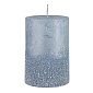 Свеча столбик с глиттером 7 x 10 см Азалия голубая