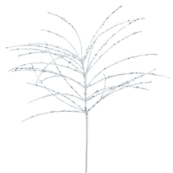 Ветка с глиттером 73 см Азалия белая