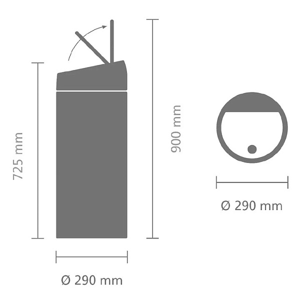 Мусорный бак 30 л Brabantia Touch Bin бежевый