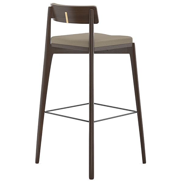 Стул барный aska, рогожка, венге/бежевый