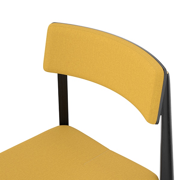 Стул рогожка Latitude Aska чёрный-горчичный