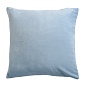 Подушка декоративная из хлопкового бархата 45 x 45 см Tkano Essential голубой