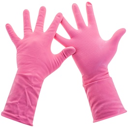 Перчатки латексные Paclan Practi Comfort M розовый