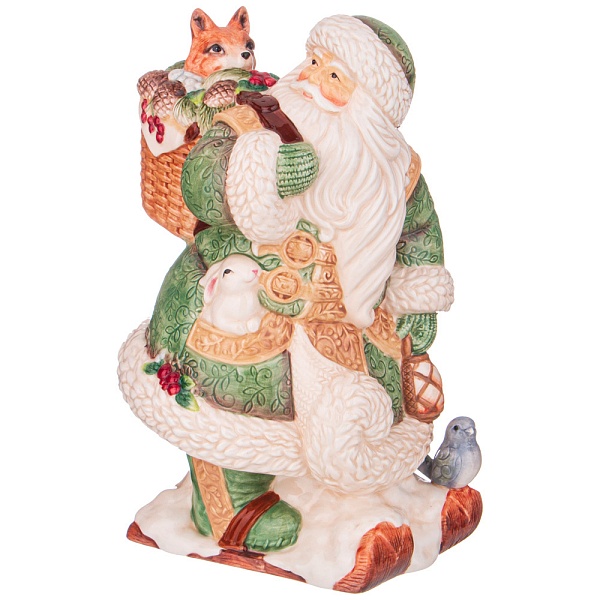 Фигура 19 х 18 см Lefard Дед Мороз на лыжах мультиколор