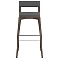Стул барный aska, рогожка, венге/темно-серый