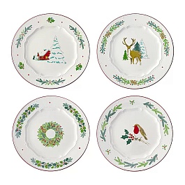 Набор тарелок 23 см Tkano Nordic winter 4 шт белый 