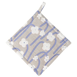 Прихватка из хлопка с принтом Полярный цветок из коллекции scandinavian touch, 20х20 см