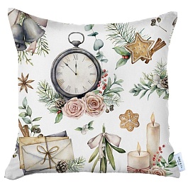 Декоративная подушка 43 x 43 см Mike & Co New York Nature часы мультиколор