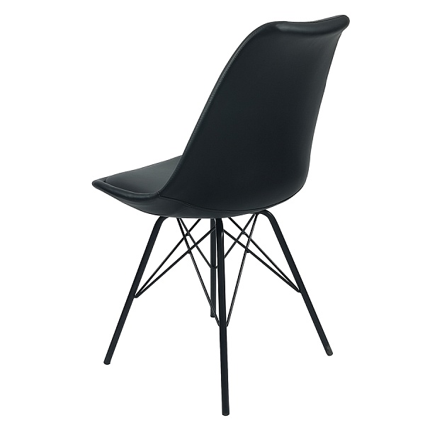 Набор из 4 стульев mirkl, экокожа, черный