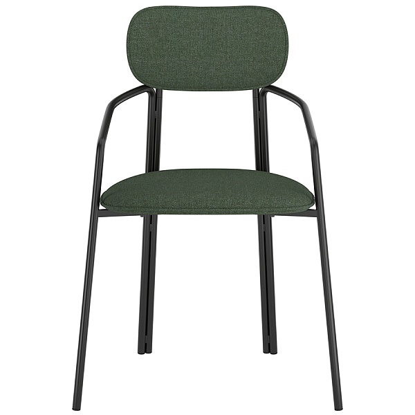 Набор стульев Latitude Ror Round 2 шт чёрный-тёмно-зелёный