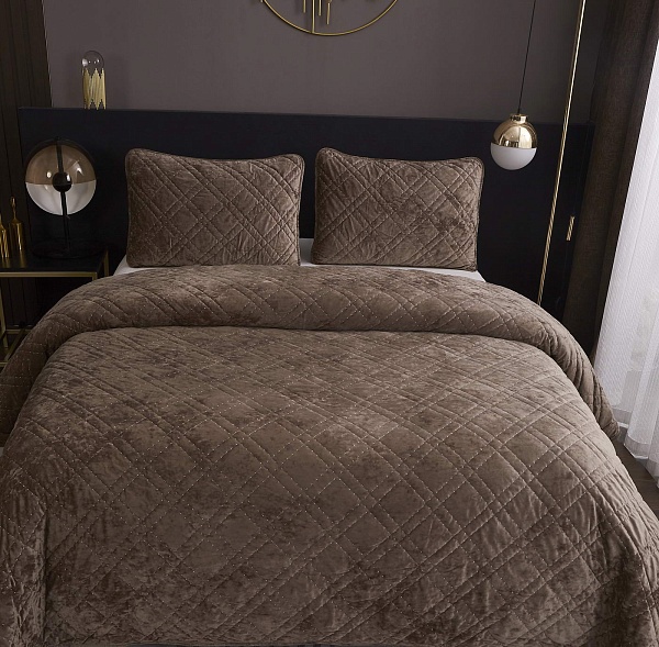 Комплект покрывало и наволочки 260 х 260 см Sofi de Marko Селена капучино