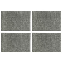 Набор салфеток сервировочных 4шт 30х45 см, Leanera серый