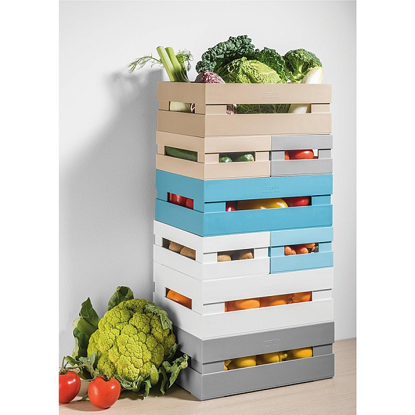 Ящик для хранения Guzzini Tidy & Store голубой