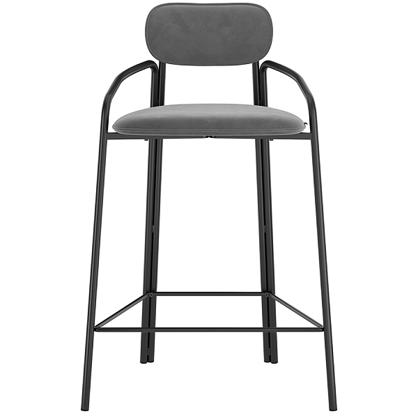 Набор полубарных стульев Latitude Ror Round 2 шт чёрный-серый