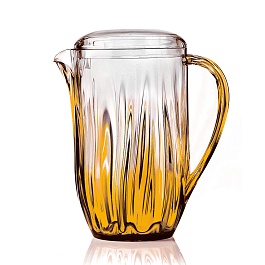 Кувшин для напитков с крышкой 1000 мл оранжевый IRIS