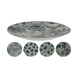 Тарелка 26 см Excellent Houseware Листья в ассортименте