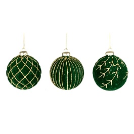 Украшение подвесное Шар 8 см Азалия зеленый в ассортименте